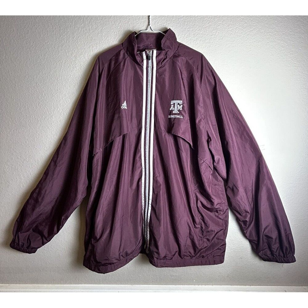Adidas Texas A&M Aggies‎ Basketball Windbreaker, 3 XT Full Zip Climaproof Men's
